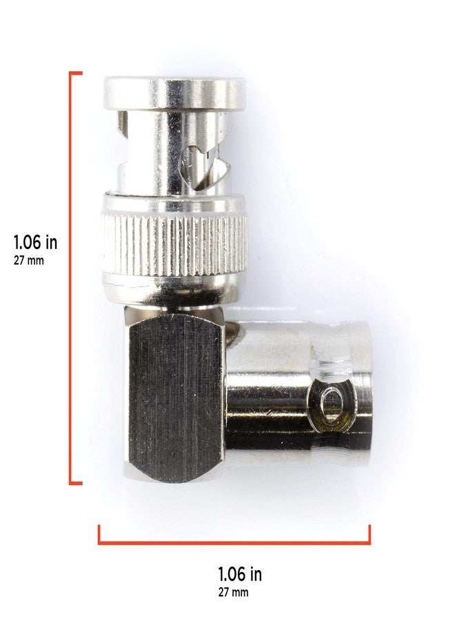 THE CIMPLE CO - BNC 90 Degree Adapter, Male to Female Converter, Elbow Coax Connector, Right Angle Coaxial Coupler, UL Listed, 25 Pack - Image 3